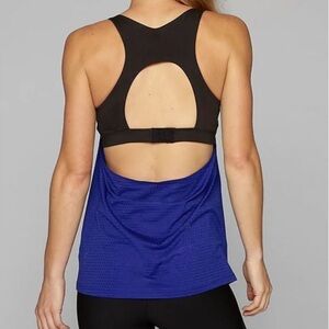 Athleta Sculptek Support Tank  Color:Bodega Bay/Black size M